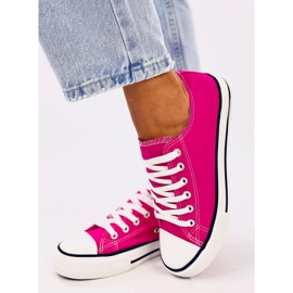 Klassische Damen-Sneaker Basic Fuchsia rosa 2