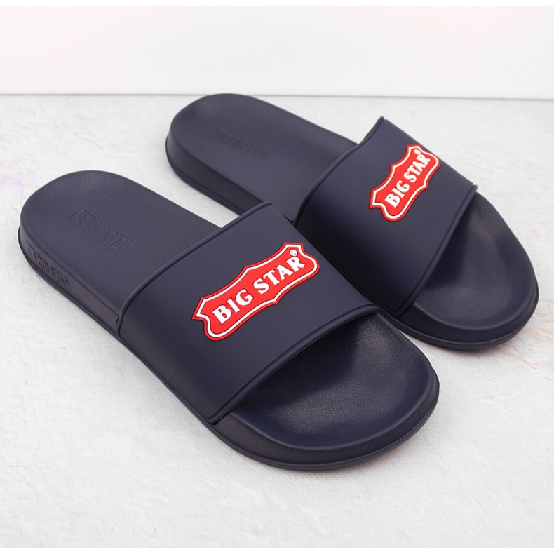 Marineblaue Sport-Flip-Flops für Herren Big Star OO174029 1