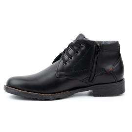 Polbut Herren-Winterschuhe aus Leder C16S schwarz mit schwarz 1