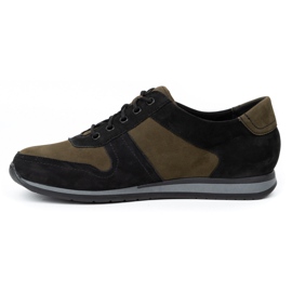 WASAK Herren-Ledersneaker 0234W, Schwarz und Grün 1