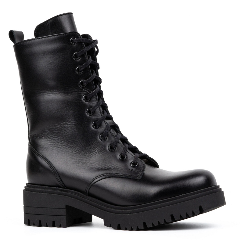 Olivier Hohe Damen-Lederstiefel 1064 schwarz 1