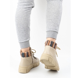 WASAK Damen-Winterstiefeletten aus Leder 0698W, Beige 2