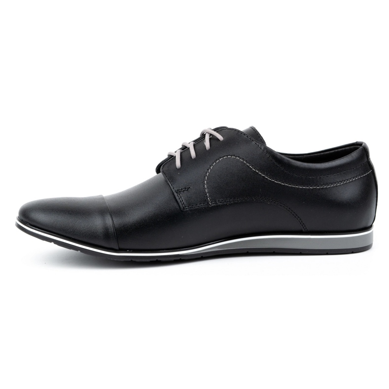 Olivier Elegante Herren-Lederschuhe 276LU, schwarz 1
