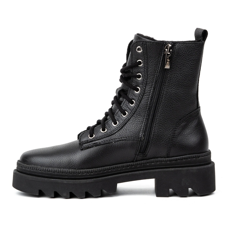 Olivier Isolierte Damen-Winterstiefel aus Leder 1186 schwarz 1