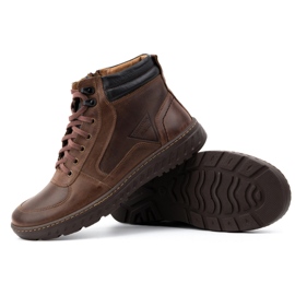 Olivier Herren Winterschuhe, Lederstiefelette 950MP, braun 4