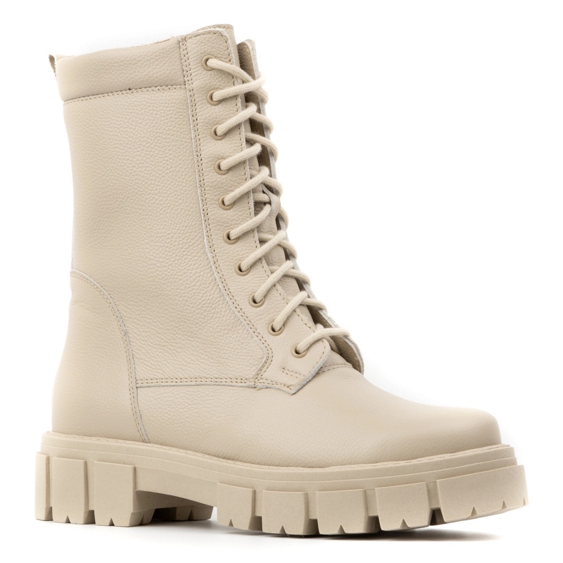 WASAK Hochisolierte Damen-Stiefeletten aus Leder mit Spitze, Winter 0709W beige 1