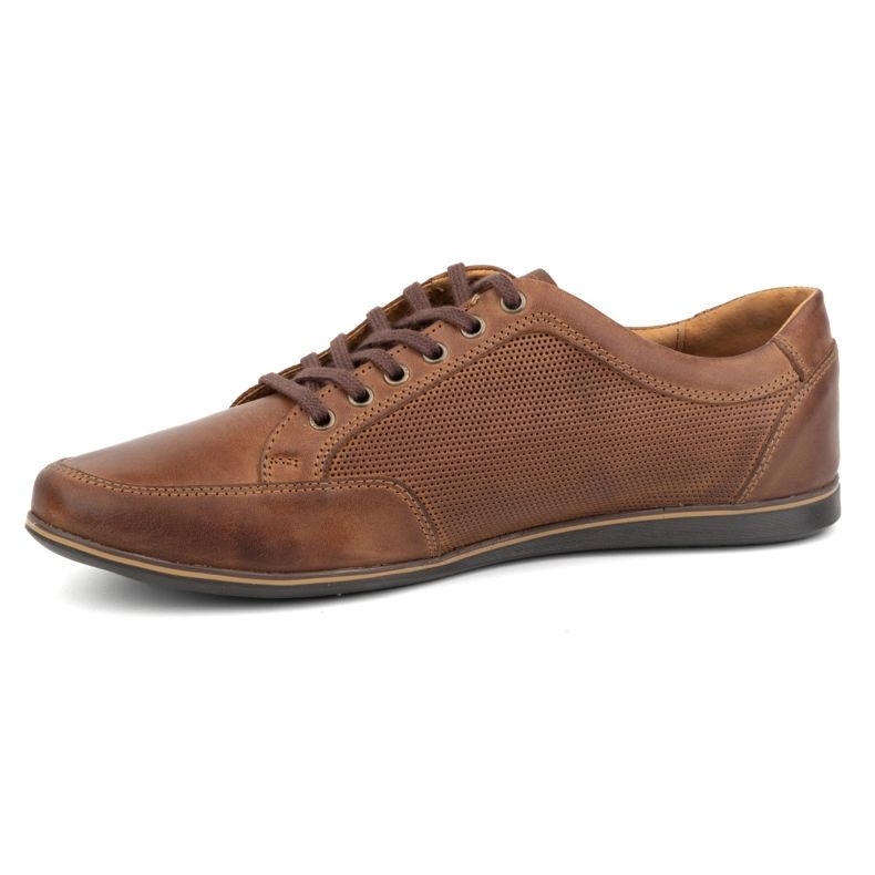 Olivier Lässige Herren-Lederschuhe 410KNT braun 1