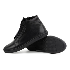 Olivier Herren-Lederschuhe, Chelsea-Boots, hohe Sneakers, 427KNT, schwarz 4