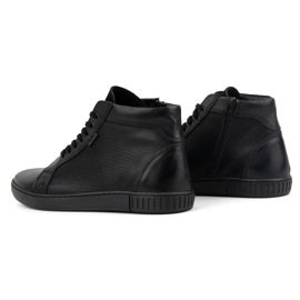Olivier Herren-Lederschuhe, Chelsea-Boots, hohe Sneakers, 427KNT, schwarz 5
