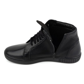 Olivier Herren-Lederschuhe, Chelsea-Boots, hohe Sneakers, 427KNT, schwarz 7