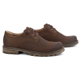 Kampol Herren-Lederstiefel, polnische Schnürstiefel, 32KAM, braun 2