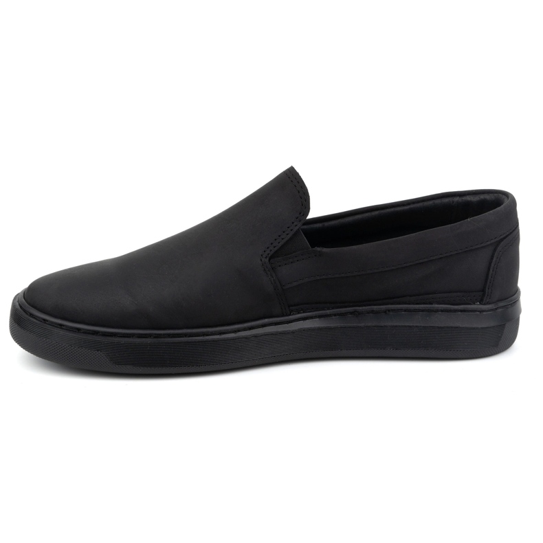 Herren-Slipper aus Naturleder POLBUT 2124 schwarz 1