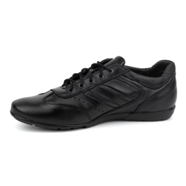 Olivier Herren-Lederschuhe, schwarz, Sportstil 7004DT, schwarz 1
