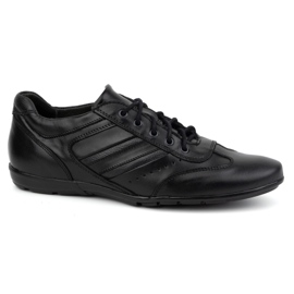 Olivier Herren-Lederschuhe, schwarz, Sportstil 7004DT, schwarz 2