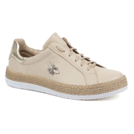 Olivier Damen-Lederschuhe Style 1190 beige Sneakers 1