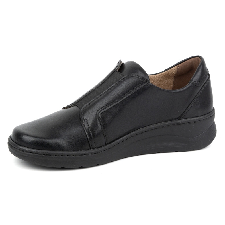 Olivier Damen-Lederschuhe mit Reißverschluss 1228, schwarz 1
