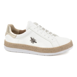 Olivier Damen-Lederschuhe, Style 1190, weiße Sneakers 1
