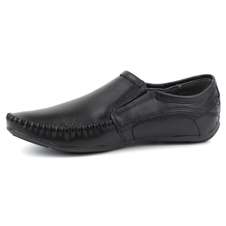 Olivier Herren-Slip-on-Mokassins aus Leder 4206 schwarz 1