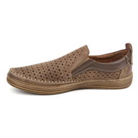 Olivier Durchbrochene Slip-On-Mokassins für Herren für den Sommer 590MP, braun 1