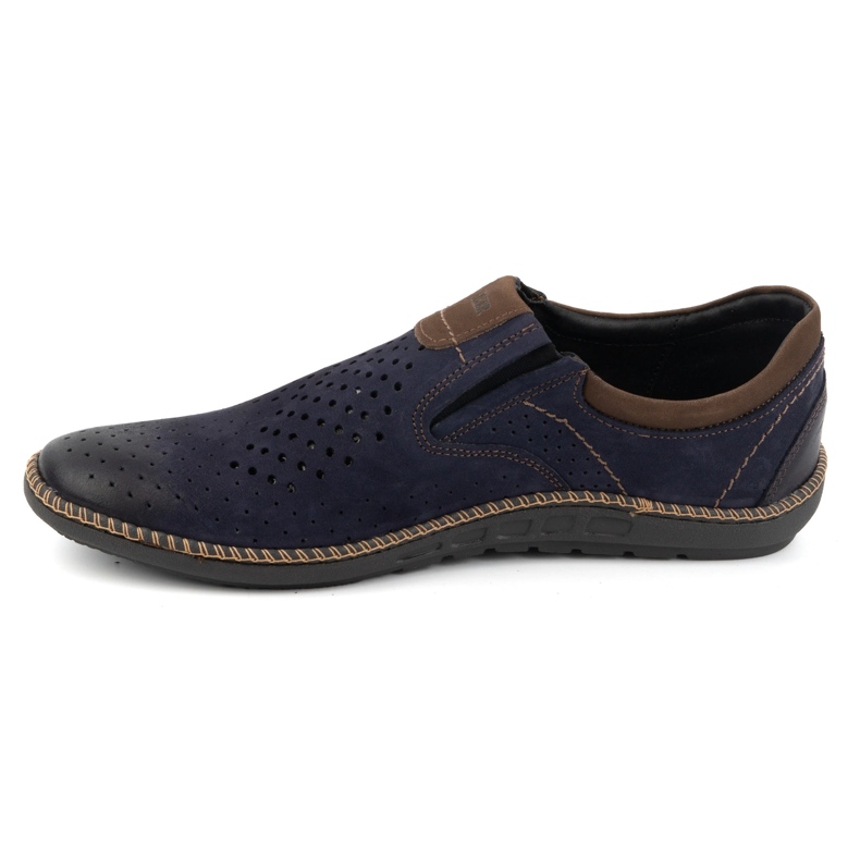 Joker Herrenschuhe, Ledermokassins 937L, Marineblau 1