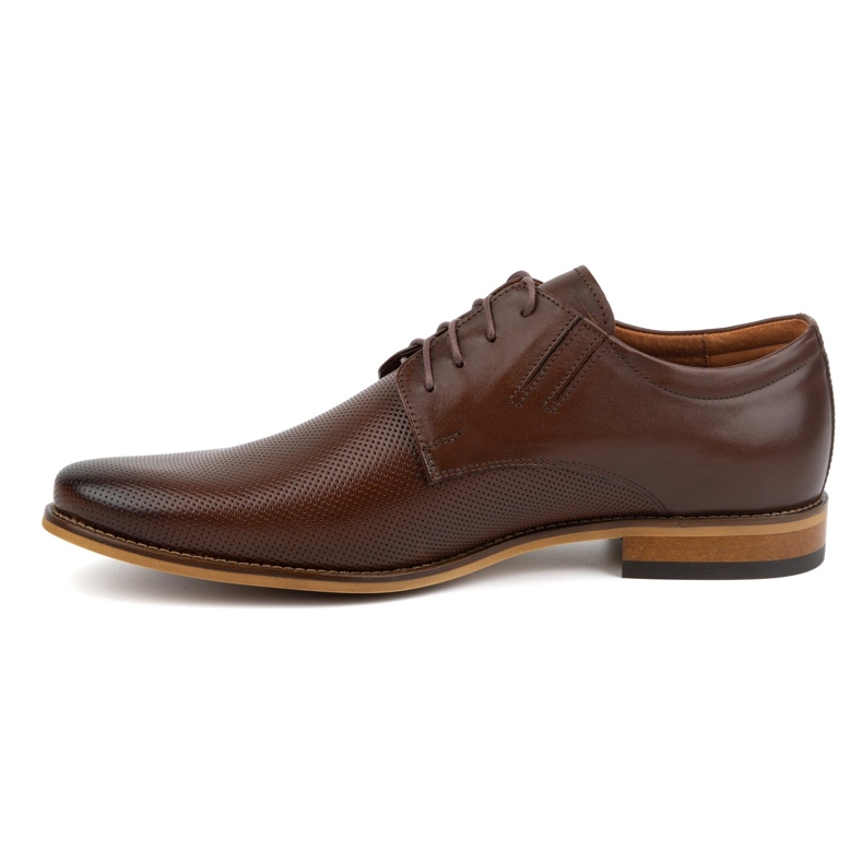 Olivier Elegante Lederschuhe 483 in dunkelbrauner Farbe 1