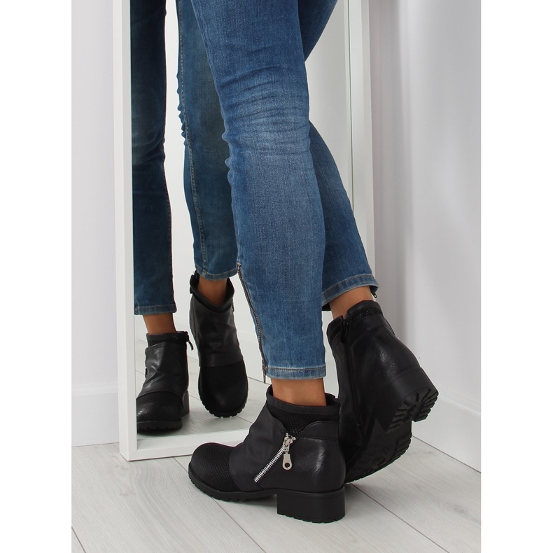 Schwarze Militärstiefel 669 schwarz 1