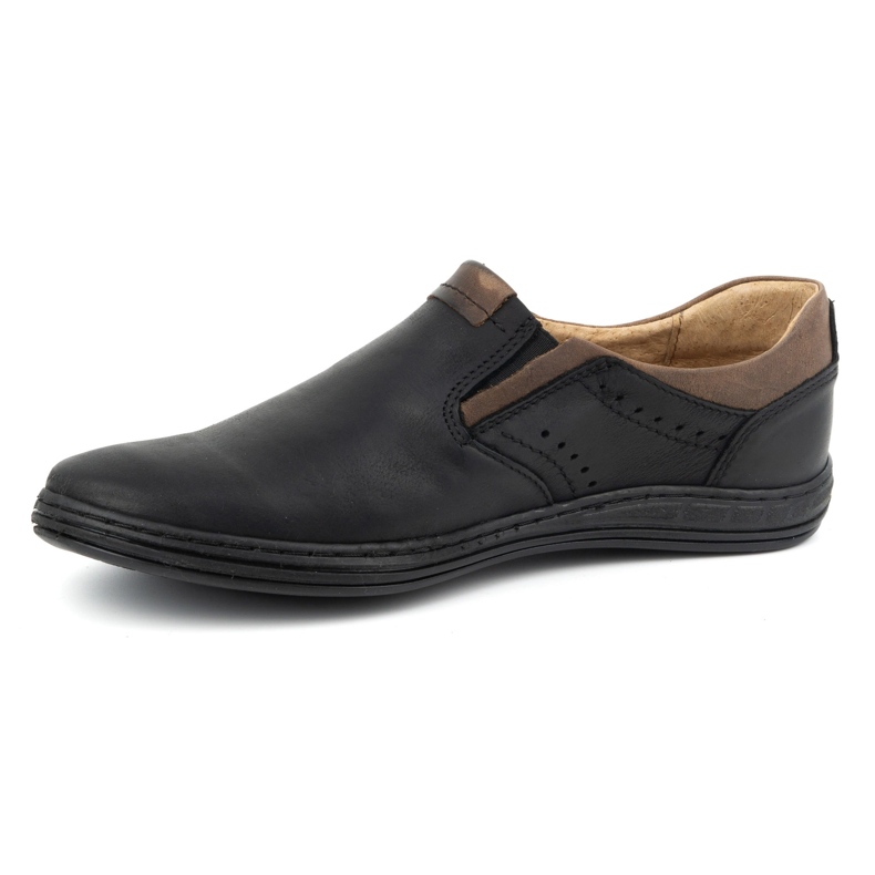 Polbut Herren-Slipper aus Leder 401 Schwarz 1