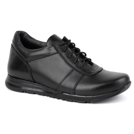Olivier Herren-Schnürschuhe aus Leder, Sport Style 408KZ + 3 cm, schwarz 2