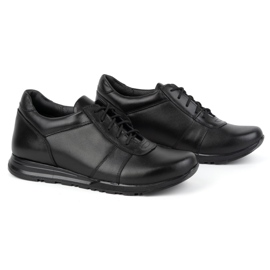 Olivier Herren-Schnürschuhe aus Leder, Sport Style 408KZ + 3 cm, schwarz 3