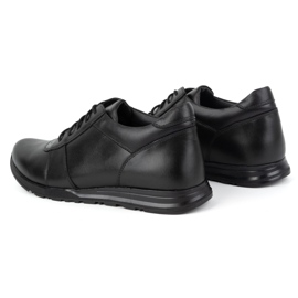 Olivier Herren-Schnürschuhe aus Leder, Sport Style 408KZ + 3 cm, schwarz 5