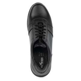 Olivier Herren-Schnürschuhe aus Leder, Sport Style 408KZ + 3 cm, schwarz 6