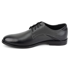Olivier Elegante Herren-Lederschuhe 253LU grau 1