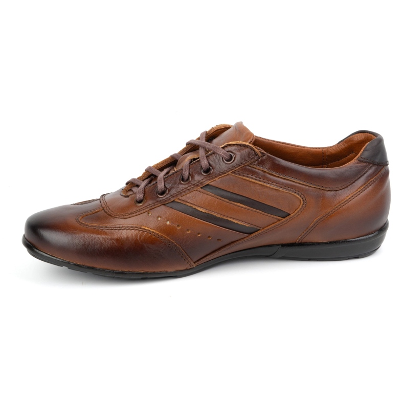 Olivier Herren-Sportschuhe aus Leder, Modell 7004DT, braun 1
