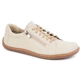 Olivier Minimalistische Barfuß-Lederschuhe für Damen, Modell 1243, beige 6