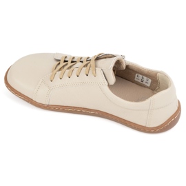 Olivier Minimalistische Barfuß-Lederschuhe für Damen, Modell 1243, beige 8