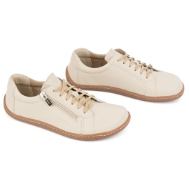 Olivier Minimalistische Barfuß-Lederschuhe für Damen, Modell 1243, beige 9