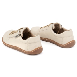 Olivier Minimalistische Barfuß-Lederschuhe für Damen, Modell 1243, beige 10