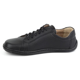Olivier Minimalistische Barfuß-Lederschuhe für Damen, Modell 1243, Schwarz 2