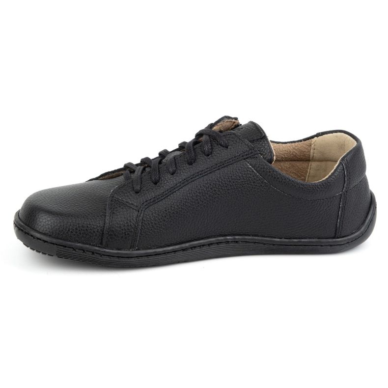 Olivier Minimalistische Barfuß-Lederschuhe für Damen, Modell 1243, Schwarz 2