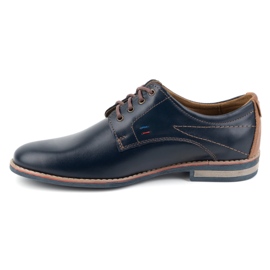 KOMODO Elegante Herren-Lederschuhe 825K, Marineblau 1