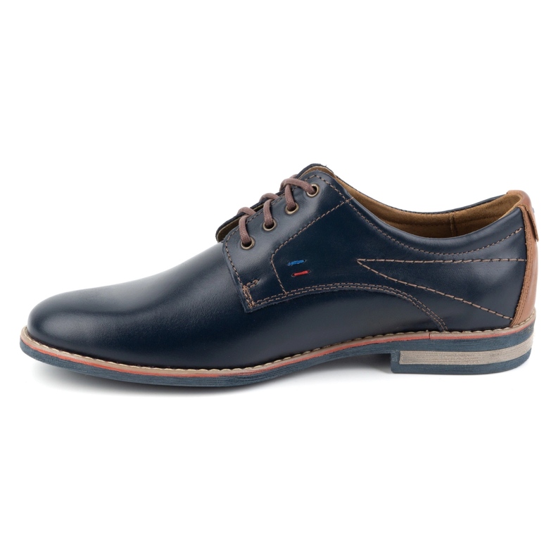 KOMODO Elegante Herren-Lederschuhe 825K, Marineblau 1