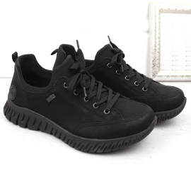 Wasserdichte, bequeme Damen-Slipper in Schwarz von Rieker M5352-00 1