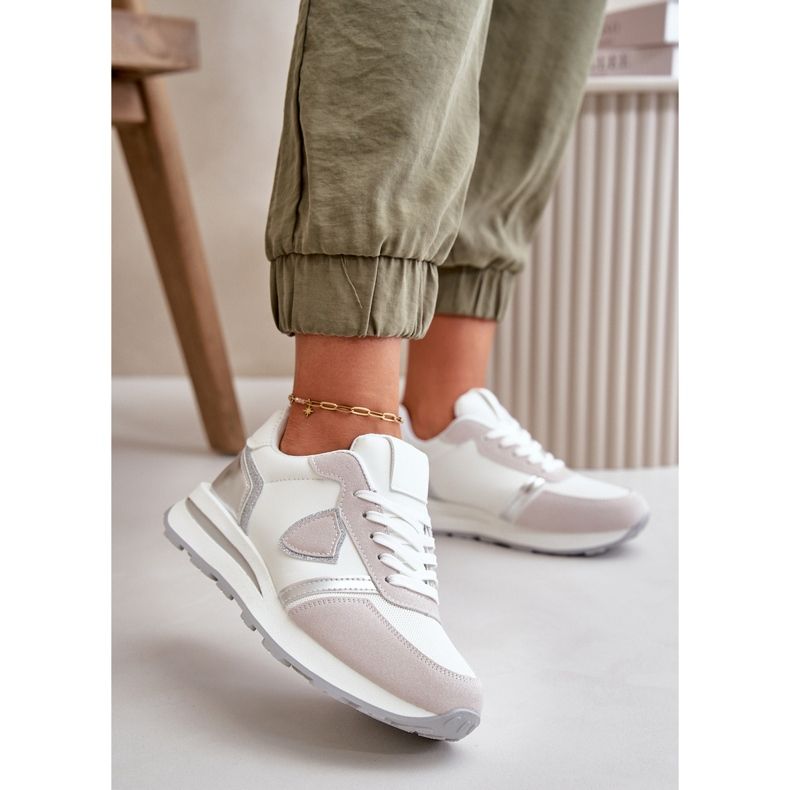 Damen-Sneaker mit glitzerndem weißen Velaniela 2