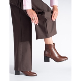 Braune Stiefeletten mit hohen Absätzen von Sergio Leone 2