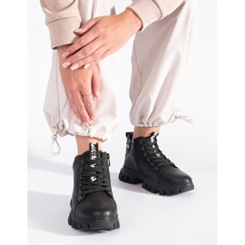 Schwarze Schnürstiefeletten für Damen von Sergio Leone 2