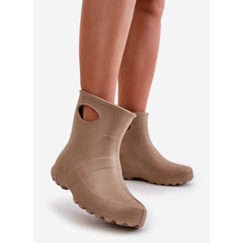 Wasserdichte Damen-Gummistiefel LEMIGO Garden 752 Camel braun 2