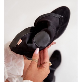 Damen-Stiefeletten mit Reißverschluss und dekorativem Detail, Öko-Wildleder, Schwarz von Lerioria 2