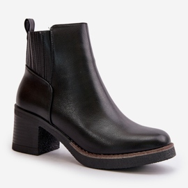 Isolierte Damenstiefel mit hohem Absatz aus Öko-Leder in Schwarz von Irittes 4