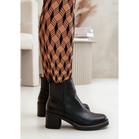 Isolierte Damenstiefel mit hohem Absatz aus Öko-Leder in Schwarz von Irittes 5