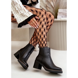 Isolierte Damenstiefel mit hohem Absatz aus Öko-Leder in Schwarz von Irittes 6